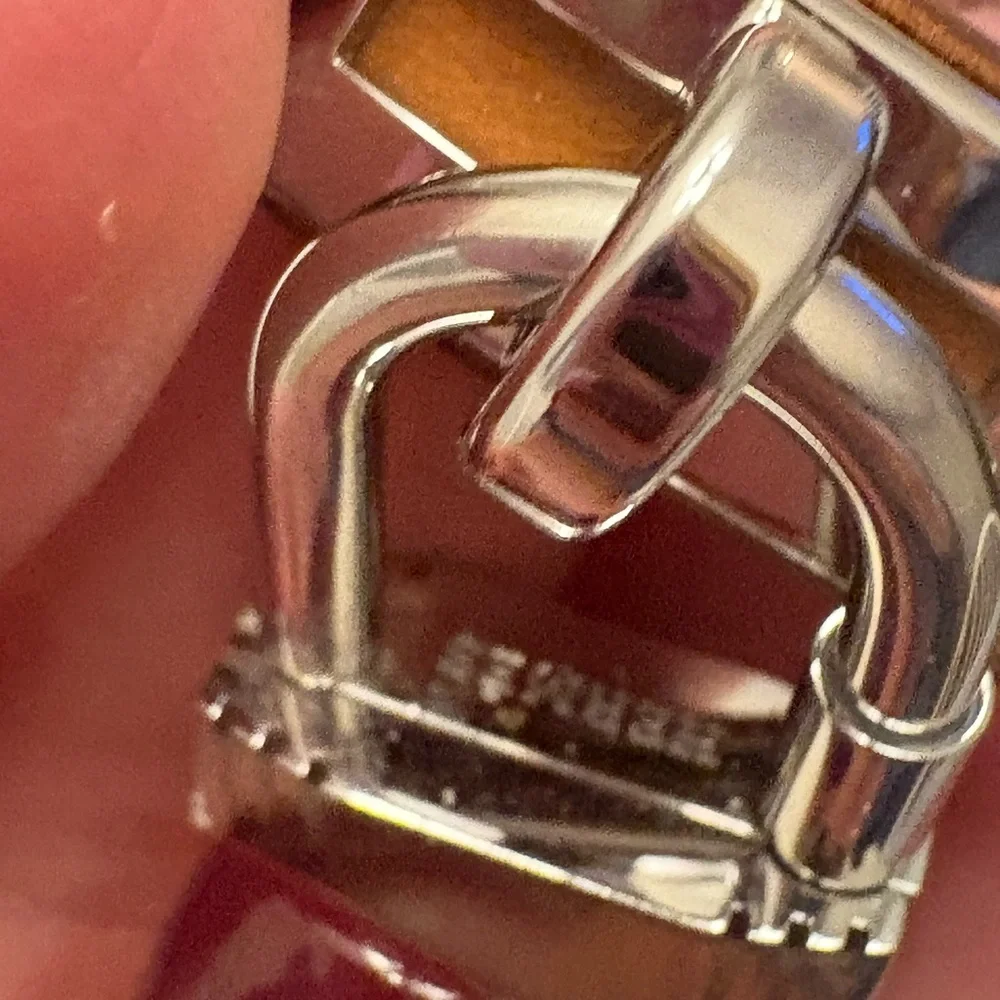 Hermes Kelly Paris Swiss made brown and silver watch. - Picture 6 of 9